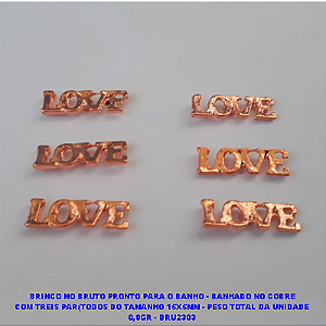 BRINCO NO BRUTO PRONTO PARA O BANHO(CRIS) - BANHADO NO COBRE COM TREIS PAR(TODOS DO TAMANHO 15X5MM - PESO TOTAL DA UNIDADE 0,8GR - BRU2303