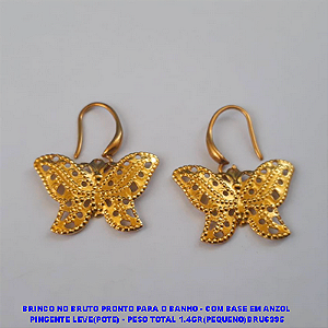 BRINCO NO BRUTO PRONTO PARA O BANHO - COM BASE EM ANZOL PINGENTE LEVE(POTE) - PESO TOTAL 1.4GR(PEQUENO)BRU6995