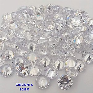 ACESSORIO NO BRUTO PRONTO PARA O BANHO (ZIRCONIA DE "10MM" REDONDA PRIMEIRA LINHA ( VENDAS POR UNIDADE) BRU2085