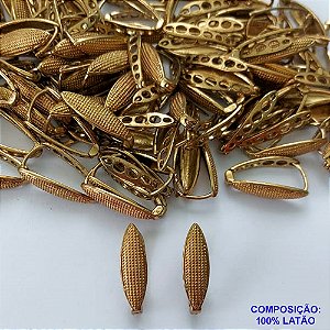 BRINCO NO BRUTO PRONTO PARA O BANHO(121) - TIPO ARGOLINHA DE PRESSÃO -COMPOSIÇÃO 100% LATÃO - PESO TOTAL 5GR - TAMANHO 25X12MM - BRU5860