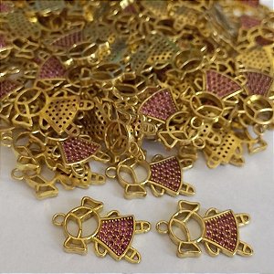 PINGENTE NO BRUTO PRONTO PARA O BANHO (CX15) - PINGENTE DE MENINA TODO CRAVEJADO EM MICRO ZIRCONIA - PESO TOTAL 1,5GR - TAMANHO 18MM - (VENDIDO POR UNIDADE) BRU000262