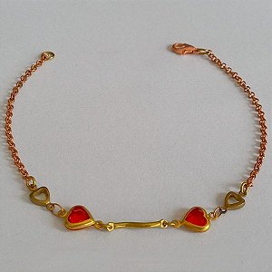 PULSEIRA NO BRUTO PRONTO PARA O NANHO  - DELICADA COM CORRENTE DE ELLO PORTUGUES - TAMANHO 18CM - PESO 1,8GR - BRU2490