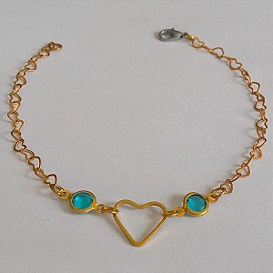PULSEIRA NO BRUTO PRONTO PARA O NANHO  - DELICADA COM CORRENTE DE ELLO PORTUGUES - TAMANHO 18CM - PESO 1,8GR - BRU6206