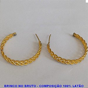 BRINCO NO BRUTO PRONTO PARA O BANHO - MODELO TIPO ARGOLA - TAMANHO  30MM(3CM) - PESO TOTAL 4,5GR - BRU6053