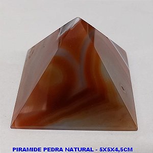 PIRAMIDE PEDRA NATURAL  AGATA - TAMANHO 5X5X4,5CM - PEDRA000112