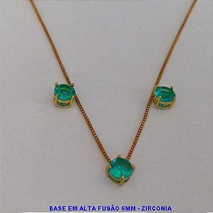 CONJUNTO NO BRUTO PRONTO PARA O BANHO - (PONTA DE LUZ 6MM COM ZIRCONIA)COM BASE DE BRINCO E PINGENTE EM ALTA FUSÃO (COM FECHO LAGOSTA EM LATÃO)- BRU0775B