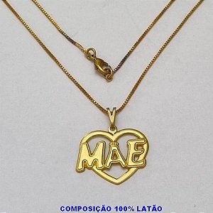 GARGANTILHA NO BRUTO PRONTO PARA O BANHO - (3190) - GARGANTILHA COM CORRENTE VENEZIANA E PINGENTE PINGENTE CORAÇÃO VAZADO 20MM MÃE- TAMANHO 45,0CM- FECHO LAGOSTA - PESO 2,8GR BRU100160A