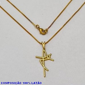 GARGANTILHA NO BRUTO PRONTO PARA O BANHO - (3612) - GARGANTILHA COM CORRENTE VENEZIANA E PINGENTE PINGENTE FÉ 27MM - TAMANHO 45,0CM- FECHO LAGOSTA - PESO 2,5GR BRU100163A