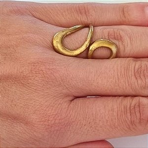 ANEL NO BRUTO PRONTO PARA O BANHO 100% LATÃO DESIGN MODERNO PESO 4,8GR ANEL000134