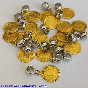 ACESSÓRIO NO BRUTO PRONTO PARA O BANHO PINGENTE MEDALHA 15MM SÃO BENTO DIAMANTADO - BERLOQUE PARA PULSEIRA SIMILAR A PANDORA(PEÇA VENDIDA POR UNIDADE) - SEPARADOR ABS  PESO 1,4GR - BRU000638