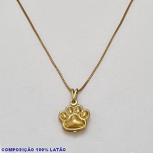 GARGANTILHA NO BRUTO PRONTO PARA O BANHO - (E1167) - GARGANTILHA COM CORRENTE VENEZIANA E PATINHA PET TAMANHO 14MM 45,0CM- FECHO LAGOSTA - PESO 1,7GR BRU100292A