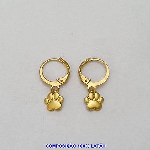 BRINCO NO BRUTO PRONTO PARA O BANHO - (3291) BRINCO PINGENTE PATINHA COM ARGOLA DE PRESSÃO 22MM - PESO TOTAL 1,2GR - BRU100370A