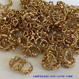 BRINCO NO BRUTO PRONTO PARA O BANHO(CX147) - BRINCO DE ARGOLINHA DE PRESSÃO(TRANQUETA) PESO TOTAL 0,8GR -TAMANHO 12MM -BRU2575