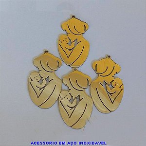 ACESSORIO EM AÇO INOXIDAVEL 316L - (PINGENTE COM 4X2,5CM) COMPOSIÇÃO 100% AÇO INOXIDAVEL - AÇO000497D