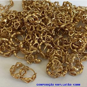 BRINCO NO BRUTO PRONTO PARA O BANHO - BRINCO DE ARGOLINHA DE PRESSÃO(TRANQUETA) PESO TOTAL 1,9GR -TAMANHO 12MM -BRU1515