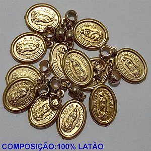 ACESSORIO NO BRUTO PRONTO PARA O BANHO (CX21) - (E1776 ) MEDALHA NOSSA SENHORA DE GUARDALUPE SIMILAR A PANDORA (PEÇA VENDIDA POR UNIDADE)- TAMANHO 17.6MM - PESO TOTAL 2.0GR -BRU000973