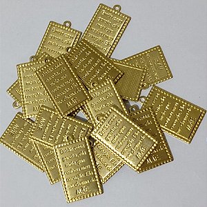 ACESSÓRIO NO BRUTO PRONTO PARA O BANHO (CX34) - (3882) MENSAGEM MÃE DOURADO (PEÇA VENDIDA POR UNIDADE)- TAMANHO RETÂNGULO 21.9MM - PESO TOTAL 1.6GR -BRU000977