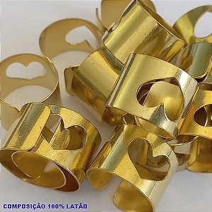 ANEL NO BRUTO PRONTO PARA O BANHO - AJUSTAVEL - COM CORAÇÃO VASADO (CAROL 3.098) PESO DA UNIDADE 2,7GR - BRU000973