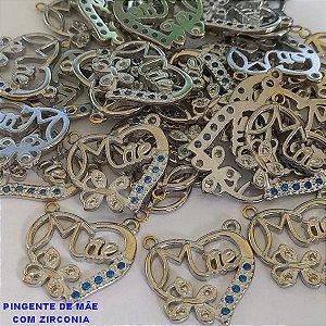 PINGENTE NO BRUTO PRONTO PARA O BANHO (CX32) - PINGENTE DE CORAÇÃO CRAVEJADO -(ALTA FUSÃO)TAMANHO 20MM(1,8CM) PESO 1,6GR(VENDIDO POR UNIDADE (MAD)- BRU000989A