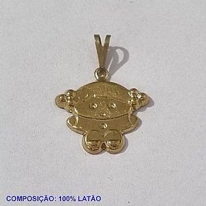 PINGENTE BRUTO PRONTO PARA BANHO BEBEZINHA (V2427) 17MM PESO TOTAL 0,8GR - BRU001114A