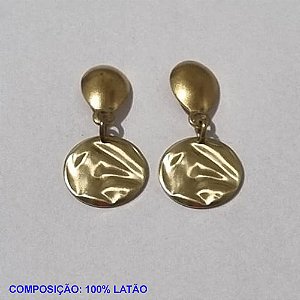 BRINCO BRUTO PRONTO PARA BANHO BASE LISA (4981) REDONDO 13MM TEXTURA ORGANICA - PESO TOTAL 1.9GR - BRU001356A