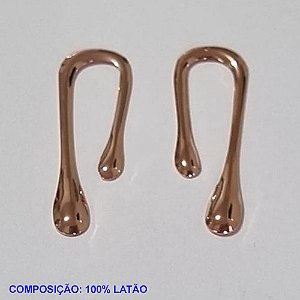 BRINCO NO BRUTO PRONTO PARA O BANHO - GOTA DE LÁCRIMA TAMANHO 13MM - PESO 2.3GR BRU001394A
