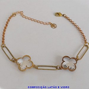 PULSEIRA NO BRUTO PRONTO PARA O BANHO -  PULSEIRA FEMININA CORRENTE ELLO PORTUGUÊS VAN CLEEF  10MM  - TAMANHO 18CM - PESO 4.7GR  E FECHO LAGOSTA + EXTENSOR - BRU6338E