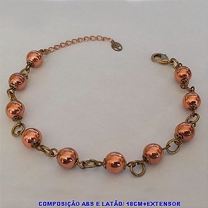 PULSEIRA NO BRUTO PRONTO PARA O BANHO - COMPOSIÇÃO50% ABS 50% LATÃO - PESO TOTAL 5,4GR - TAMANHO 18CM+EXTENSOR - BRU7301A
