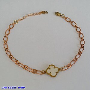 PULSEIRA NO BRUTO PRONTO PARA O BANHO  - PEDRA VAN CLEEF PEDRAS 10MM(" MADREPEROLA")  - PESO TOTAL 2,9GR - BRU6836N