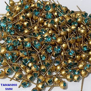 ACESSORIO(BRINCO NO BRUTO PRONTO PARA O BANHO(CX76)(REDONDO) -BRINCO DE PINO - TAMANHO  5MM - PESO TOTAL 0,4GR - BRU0001159