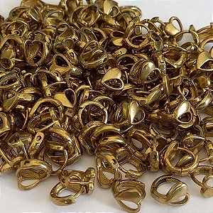 BRINCO BRUTO PRONTO PARA BANHO-  ARGOLINHA DE PRESSÃO -  COM CORAÇÃO TAMANHO 10MM - PESO 1,0GR  -  BRU6919