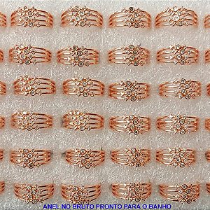 ANEL NO BRUTO PRONTO PARA O BANHO - COMPOSIÇÃO LATÃO COM MICRO ZIRCÔNIA - PESO MÉDIO 3.1GR - ANEL000237