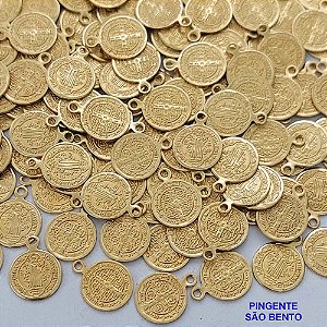 ACESSORIO NO BRUTO PRONTO PARA O BANHO (POTE)(TQ210) COMPOSIÇÃO 100% LATÃO - REDONDO 8MM SÃO BENTO COM UMA ARGOLINHA EM CIMA - PESO 0,3GR VENDIDO POR UNIDADE - BRU0001306