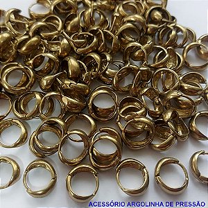 BRINCO NO BRUTO PRONTO PARA O BANHO(CX92) - ARGOLINHA DE PRESSÃO (TRANQUETA) TAMANHO 12MM LARGURA 5MM (PESO DO PAR 2GR) PEÇA VENDIDO POR PAR - BRU8986