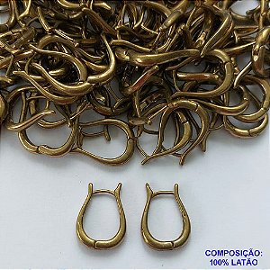 BRINCO NO BRUTO PRONTO PARA O BANHO (CX45) - ARGOLINHA DE PRESSÃO (TRANQUETA) EM FORMATO REDONDO  - TAMANHO 19MM - PESO 2,6GR - BRU9064