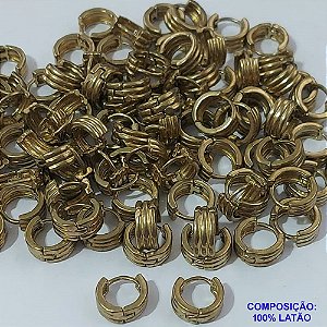 BRINCO NO BRUTO PRONTO PARA O BANHO - ARGOLINHA DE PRESSÃO (TRANQUETA) EM FORMATO REDONDO - TAMANHO 11MM - PESO 1,9GR - BRU9076