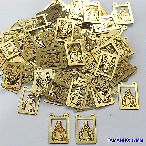 ACESSORIO NO BRUTO PRONTO PARA O BANHO - PINGENTE EM FOTOCORROSÃO JESUS CRISTO - TAMANHO 12X17MM - PESO TOTAL 0,6GR (PEÇA VENDIDA POR UNIDADE) - BRU0001415
