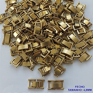 ACESSORIOS NO BRUTO PRONTO PARA O BANHO (CX12) (VENDA POR UNIDADE) -  FECHO PARA PULSEIRA/CORRENTE DE "4,5MM" - COMPOSIÇÃO 100% LATÃO - BRU0001423