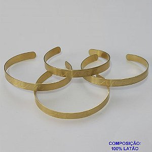 PULSEIRA (BRACELETE) NO BRUTO PRONTO PARA O BANHO - (3.2967) TAMANHO 65MM - LARGURA 7MM - DESENHO ONDAS - PESO TOTAL 5,2GR - BRU9233
