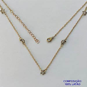 SHOCKER BRUTO PRONTO PARA BANHO - SHOCKER COM CORRENTE CADEADO COM ESTRELAS E LUAS VAZADAS - TAMANHO 40CM + EXTENSOR - PESO: 1,9GR - FECHO LAGOSTA - BRU9475