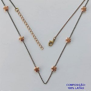 SHOCKER BRUTO PRONTO PARA BANHO - SHOCKER COM CORRENTE CADEADO COM ESTRELAS DUPLAS - TAMANHO 40CM + EXTENSOR - PESO: 1,8GR - FECHO LAGOSTA - BRU9476