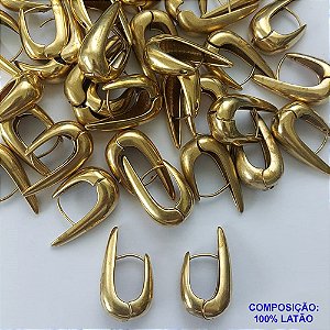 BRINCO NO BRUTO PRONTO PARA O BANHO - BRINCO TIPO ARGOLA DE PRESSÃO (TRANQUETA) TAMANHO 10X29MM - PESO TOTAL 7,7GR - BRU9490