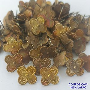 BRINCO NO BRUTO PRONTO PARA O BANHO - BRINCO DE PINO TIPO VAN CLEEF 12MM (E3181) - COMPOSIÇÃO: 100% LATÃO - PESO TOTAL: 1GR - BRU9545