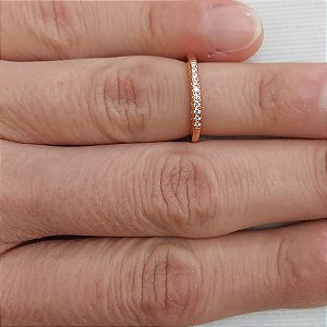 ANEL (FALANGE) NO BRUTO PRONTO PARA O BANHO - CRAVEJADO EM ZIRCONIAS - PESO DO ANEL 1,7GR - ANEL000285