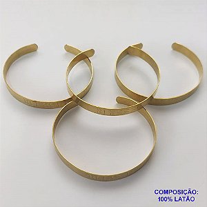 PULSEIRA (BRACELETE) NO BRUTO PRONTO PARA O BANHO(CX114) - (3.2419B) TAMANHO 65MM - LARGURA 7MM - PALAVRA "BLESSED"  - PESO TOTAL 5,4GR - BRU9666