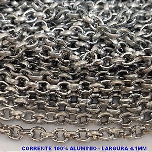 CORRENTE NO BRUTO PRONTO PARA O BANHO - "ALUMINIO" CORRENTE VENDIDA POR METRO (A13) - PESO DO METRO 14,9GR - BRU000A13