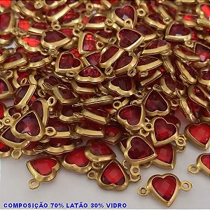 ACESSORIO NO BRUTO PRONTO PARA O BANHO(COMPOSIÇÃO 70% LATÃO E 30% VIDRO) (COM DUAS ARGOLINHAS)TAMANHO  8MM - VENDA POR UNIDADE - BRU01224