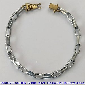 PULSEIRA MASCULINA NO BRUTO PRONTO PARA O BANHO - PULSEIRA EM ALÚMINIO (M-A14) - TAMANHO 25CM - LARGURA 5,3MM - FECHO GAVETA COM TRAVA DUPLA - PESO 7,1GR - COMPOSIÇÃO: ALUMÍNIO - BRU9906