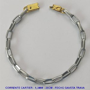PULSEIRA MASCULINA NO BRUTO PRONTO PARA O BANHO - PULSEIRA EM ALÚMINIO (M-A14) - TAMANHO 25CM - LARGURA 5,3MM - FECHO GAVETA COM TRAVA - PESO 6,3GR - COMPOSIÇÃO: ALUMÍNIO - BRU9912