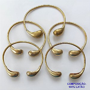 PULSEIRA (BRACELETE) NO BRUTO PRONTO PARA O BANHO - BRACELETE ESTILO GOTAS - PESO 18,9GR - COMPOSIÇÃO: 100% LATÃO - BRU9916